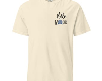 Epcot World Showcase T-Shirt: Hello World Spaceship Earth, Comfort Colors Tee