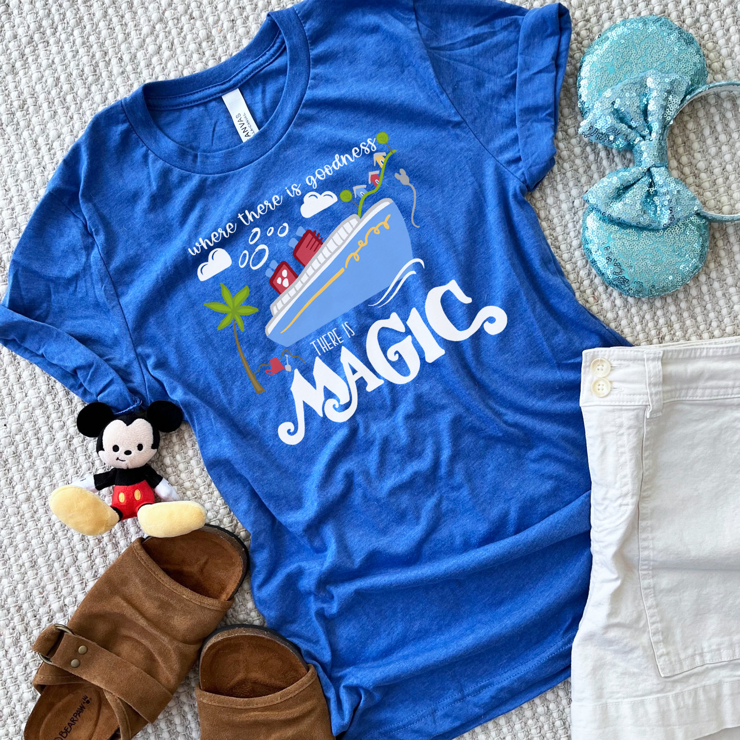 Disney ネイビー　長袖シャツ Mサイズ Disney cruise 限定 Disney Magic Cruise Shirt Disney Family Cruise Vacation