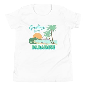 Disney Cruise Castaway Cay Kid&#39;s T-Shirt Greetings from Paradise Disney Cruise Kid&#39;s Shirt