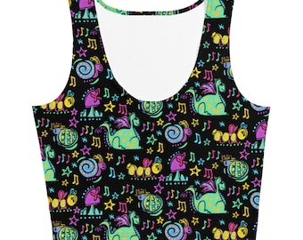 Main Street Electrical Parade Crop Top Pattern Disney Shirt Magic Kingdom Parade Crop Top