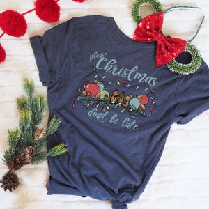 Chip and Dale Christmas T-Shirt Disney Shirt Please Christmas Don&#39;t Be Late Chipmunk Song T-shirt