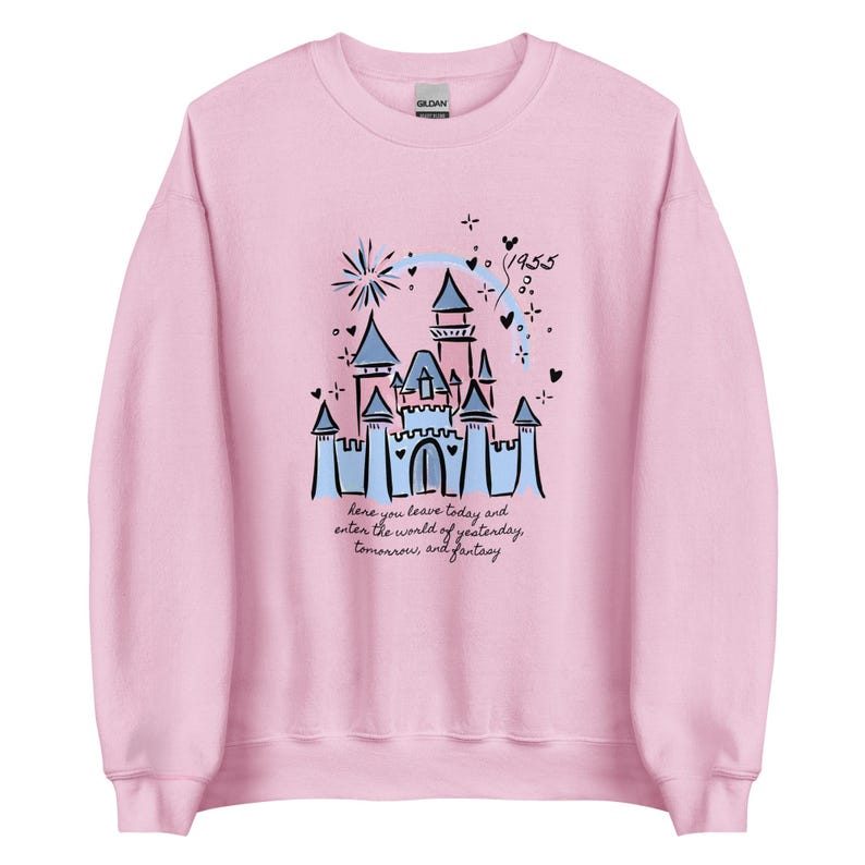 Classic Disneyland Castle Sweatshirt 1955 Walt Disney Quote Disneyland Sweatshirt