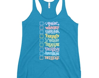 Disney Cruise Goals Tank Top Pastel Checklist Disney Ships with Checkboxes Tank Top