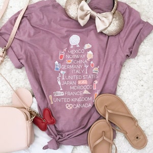Ess- und Weinkarte T-Shirt Von Disney T-Shirt Drink Around the World Food and Wine Festival T-Shirt