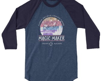 Disney World Raglan MAGIC KINGDOM Disney Shirt Disney Vacation vintage Disney Shirt Disney Parks Raglan