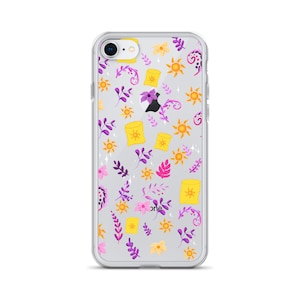 Rapunzel iPhone Case: Tangled Floating Lanterns, Floral Design