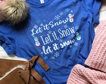 Disney Frozen Olaf T-Shirt Disney Shirt Snowman Let it Snow Winter T-Shirt
