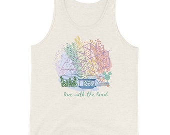 Living with the Land Unisex Tank Top Epcot Park Walt Disney World Unisex Tank Top