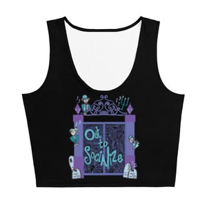 Haunted Mansion Socialize Crop Top Out to Socialize Disney Shirt Grim Grinning Disney Ghosts Crop Top