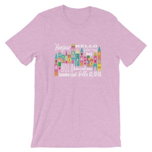 Small World Hello T-Shirt Disney Small World Many Languages T-Shirt image 3