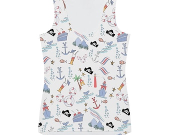 Disney Cruise Line Sketch DCL Tank Top Disney Shirt Form Fitting Tank Top