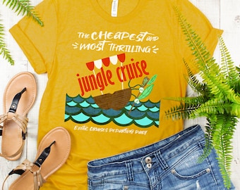 Camiseta Jungle Cruise da Disney - A mais barata e emocionante camiseta unissex de manga curta.