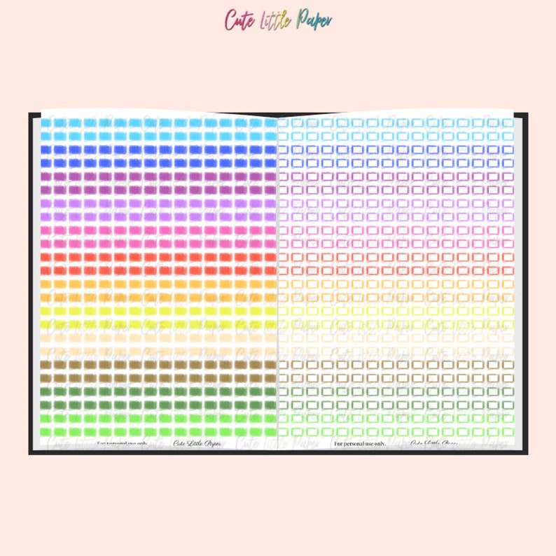 Color Coding Pastel Stickers Bundle printable functional mix stickers set image 4