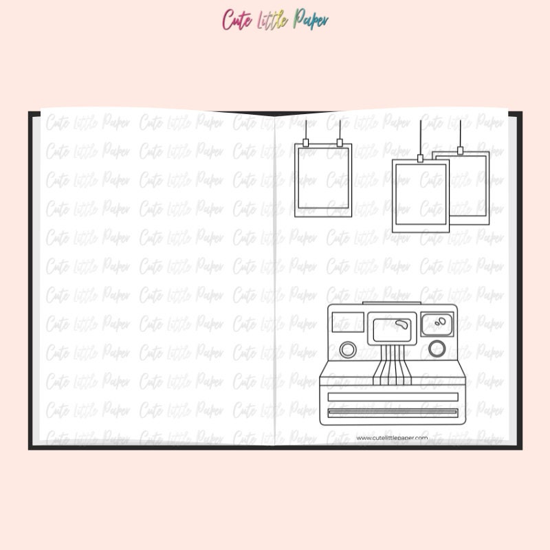 Bullet Journal Polaroid Theme Monthly Set. Printable Bullet Journal ...