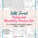 Bullet Journal Polaroid Theme Monthly Set. Printable Bullet Journal ...