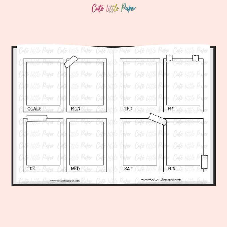 Bullet Journal Polaroid Theme Monthly Set. Printable Bullet - Etsy
