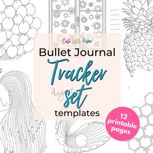 Bullet Journal Trackers Bundle Printable Bujo Inserts Set - Etsy