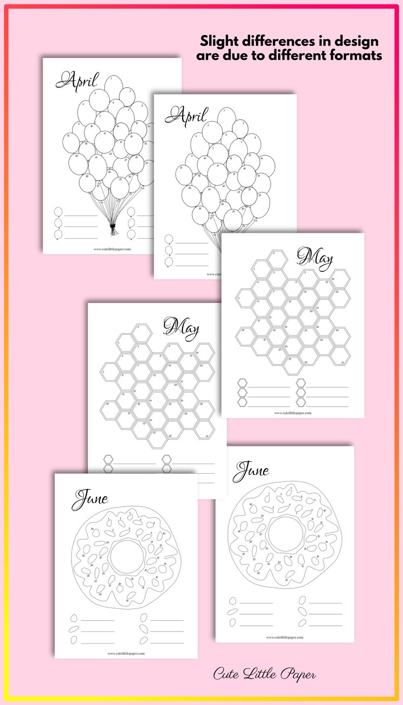 Bullet Journal Trackers Bundle Printable BuJo Inserts Set | Etsy