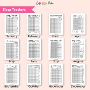 2024 Bullet Journal Monthly Pages Set. 120 printable bujo pages. Sunday and Monday start PDF. 2024 Monthly Planner Pages. 2024 Monthly BuJo. image 7