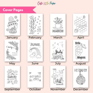 2024 Bullet Journal Monthly Pages Set. 120 printable bujo pages. Sunday and Monday start PDF. 2024 Monthly Planner Pages. 2024 Monthly BuJo. image 2