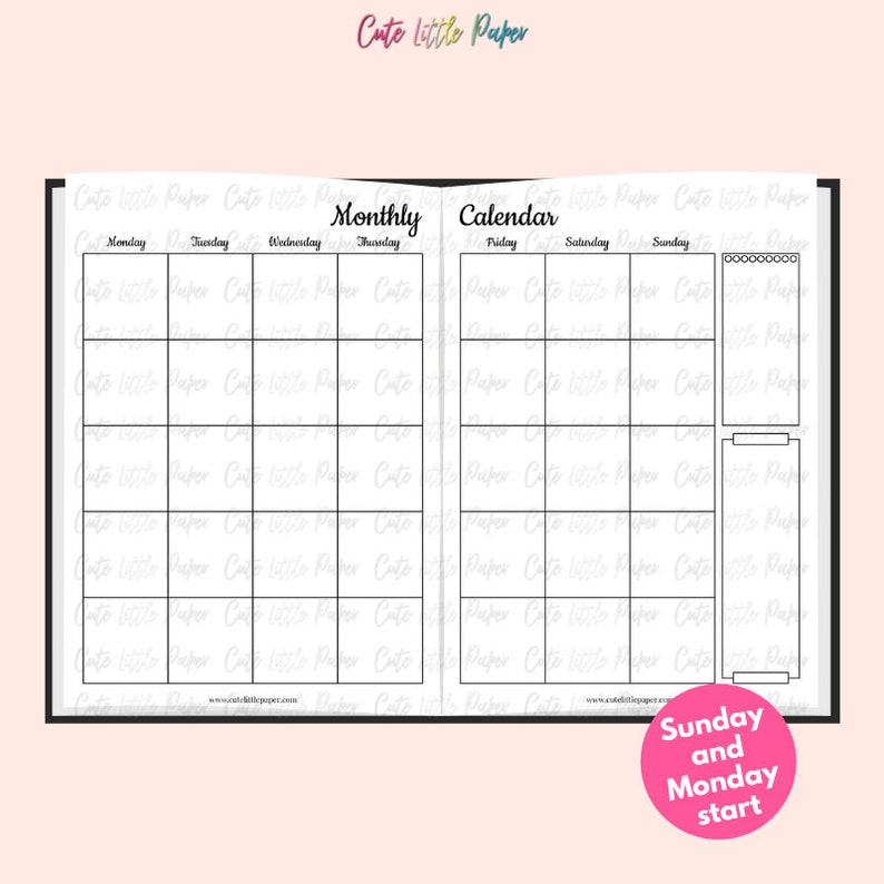 Bullet Journal Starter Set bullet journal pages printable templates image 3