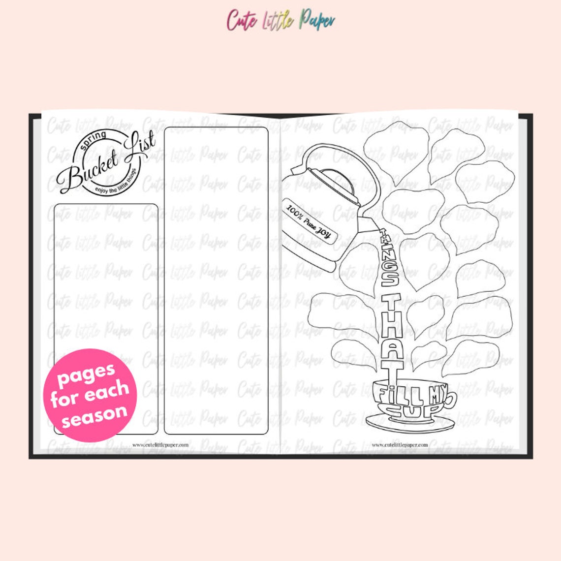 Bullet Journal Pages. Printable Bullet Journal Spreads - Etsy