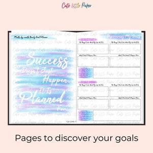 Goal Planner Printable Template fully editable monthly goal image 2
