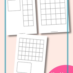 Printable Bullet Journal Templates. Blank BuJo Layouts And Grid Pages Set. Monthly & Yearly Tracker Pages Easy To Customize And Decorate. image 5