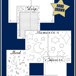 BuJo Monthly Spread Pages. Printable Bullet Journal Templates. | Etsy