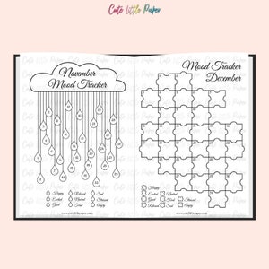 Mood Tracker Bullet Journal Inserts Bundle image 7