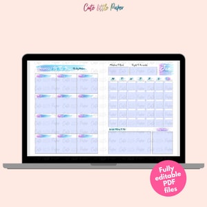 Goal Planner Printable Template fully editable monthly goal image 9