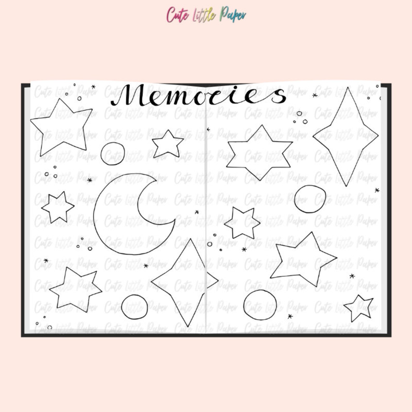 Bujo Monthly Spread Pages. Printable Bullet Journal Templates. - Etsy