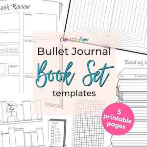 Bullet Journal Book Set - books to read, reading tracker, reading log, book review, books read