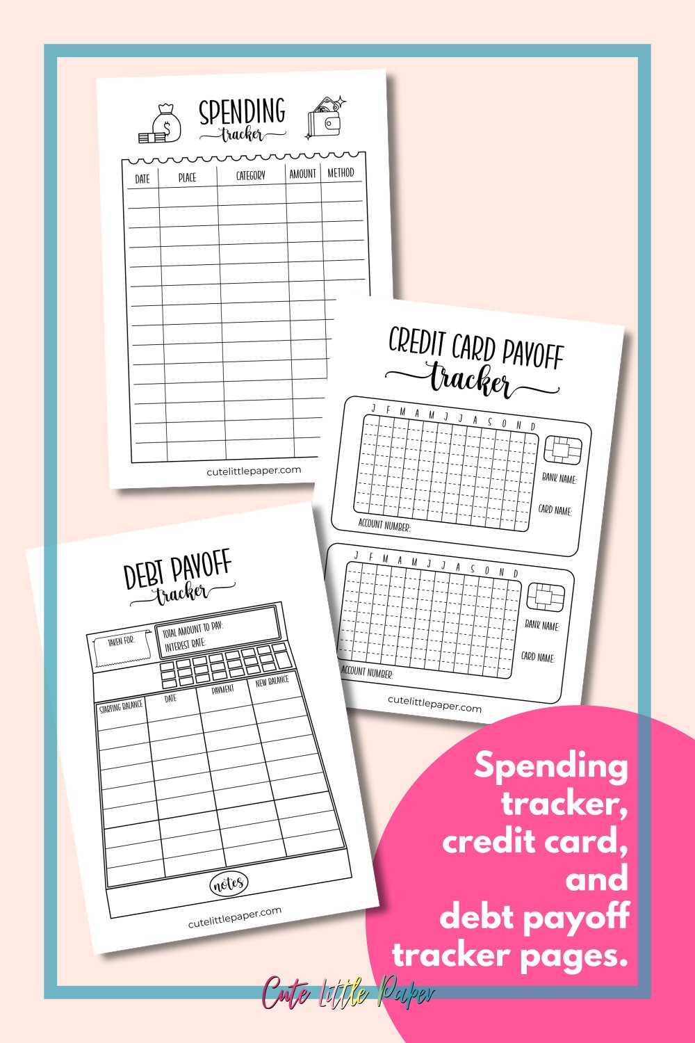 Bullet Journal Budget Tracker &amp; Finance Templates. 16 Printable Pages ...