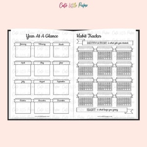 Bullet Journal Starter Set bullet journal pages printable templates image 2