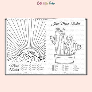 Mood Tracker Bullet Journal Inserts Bundle image 4