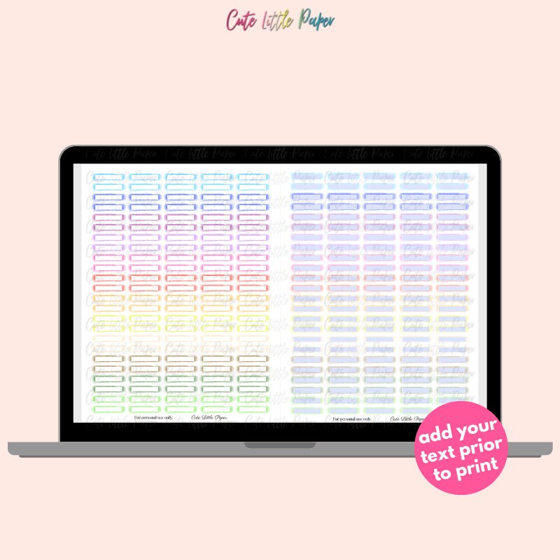 Color Coding Pastel Stickers Bundle Printable Functional Mix Stickers ...