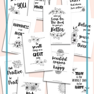 Printable Motivational Quotes Set. Inspirational Quotes Positive ...