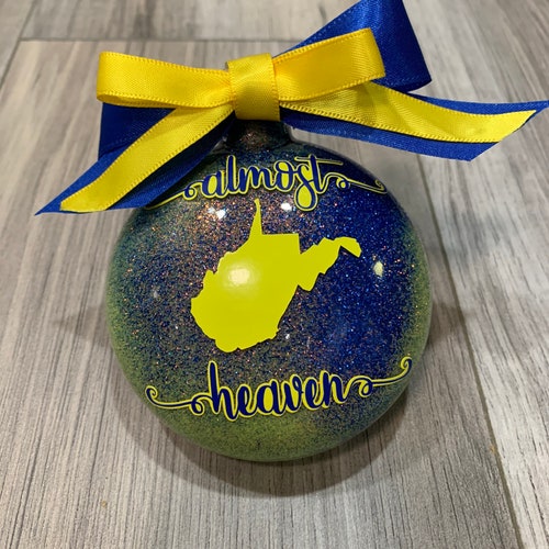 West Virginia State Christmas Ornament Etsy