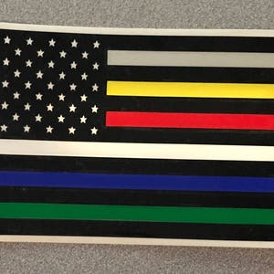 First responder decal - car decal - firefighter - sticker - police - emt - ems - fire - corrections - dispatch - military- thin blue line