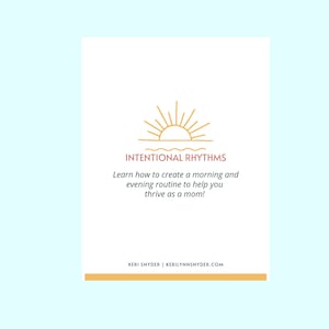 Morning and Evening Routine Checklists, Routines for Moms