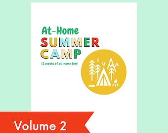 DRUCKBARE Band 2 Zu Hause Sommercamp, Sommeraktivitäten für Kinder, Themenaktivitäten für Kinder