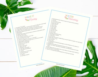 PRINTABLE Summer Schedule, Summer Activity Planner, Summer Themed Days, Summer Activities for Kids, Summer Planner