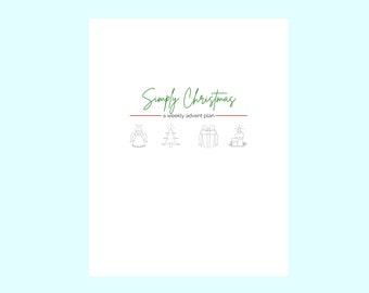 PRINTABLE Simply Christmas Weekly Advent Kit, Advent for Families, Christmas Activities for Kids