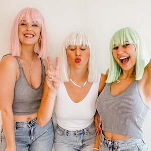 Bachelorette Party Wigs | Neon Pastel Wig with Adjustable Netting | Bridal Party Favors, Gifts, Accessories, Decor | Bachelorette Party Hat