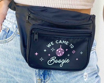 Disco Bachelorette Party Fanny Packs | Zippered Belt Bags | Adjustable Waistband | Bridesmaid Bags | 1970s Groovy Bridesmaid, Bridal Shower