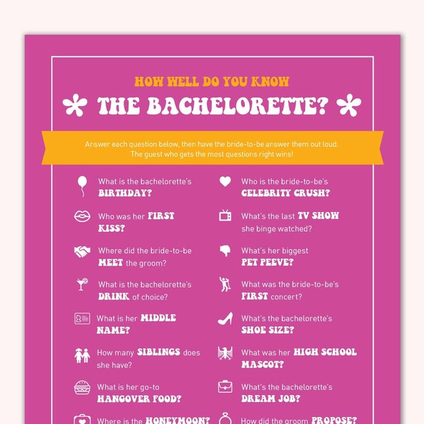 Dazed & Engaged Bachelorette Party Game - Bachelorette Quiz | Printable PDF | Instant Download | Bridal Shower Activities | Team Bride Games
