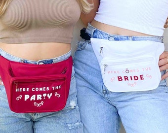 Vino Before Vows Fanny Packs | Zippered Belt Bags | Adjustable Waistband | Bridesmaid Bags | Bridesmaid, Bridal Shower Gifts, Favors, Decor