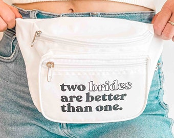 LGBTQ Bachelorette Party Fanny Packs | Lesbian Belt Bags with Zipper Pocket | Bridesmaids Bum Bags Bridal Party Gifts Favors Decorations