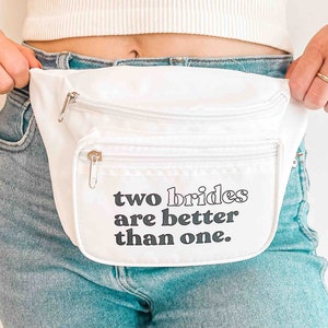 LGBTQ Bachelorette Party Fanny Packs | Lesbian Belt Bags with Zipper Pocket | Bridesmaids Bum Bags Bridal Party Gifts Favors Decorations